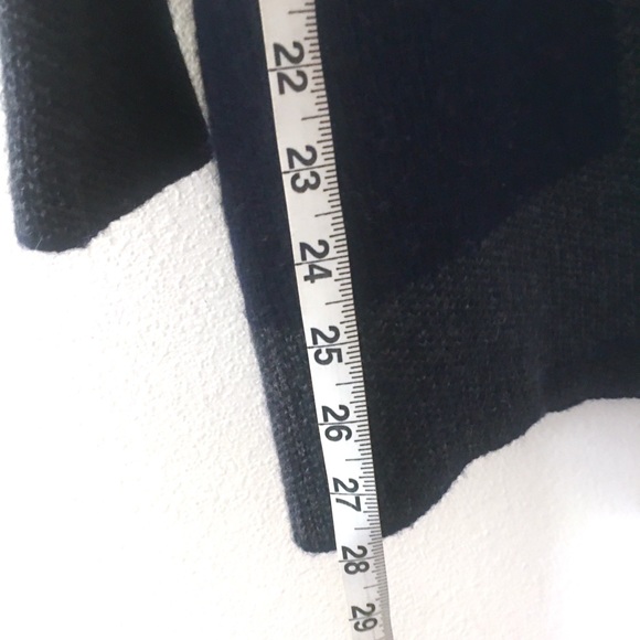 Chiaramente Wool Blend Cardigan Navy Blue and Grey - Picture 7 of 9